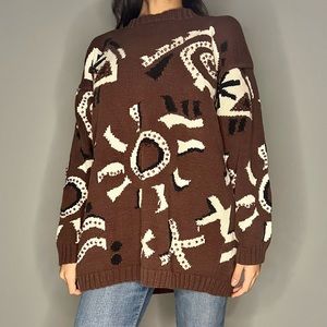 Vintage Hand-knit Beaded Sweater